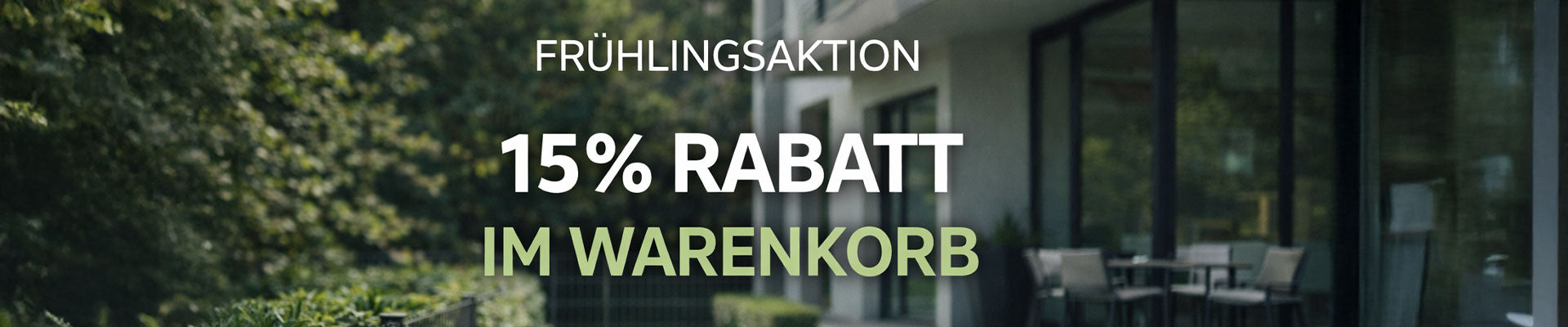 15% Rabatt auf alle Zaunsysteme