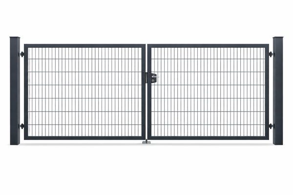 Zweiflügeltor in Anthrazit, 8/6/8 mm Zweiflügeltor in Anthrazit, 8/6/8 mm