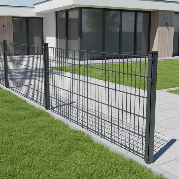 Doppelstabmattenzaun 6/5/6 RAL 7016 Doppelstabmattenzaun 6/5/6 RAL 7016