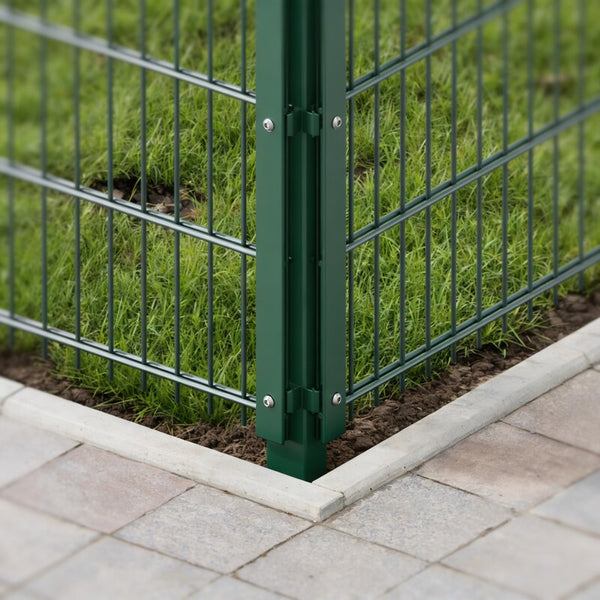 Eckpfosten mit Abdeckleiste zum Einbetonieren Eckpfosten mit Abdeckleiste zum Einbetonieren