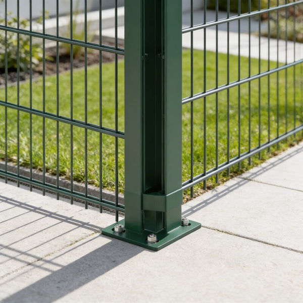 Eckpfosten mit Fußplatte & Abdeckleiste zum Aufdübeln Eckpfosten mit Fußplatte & Abdeckleiste zum Aufdübeln