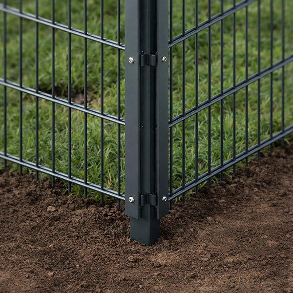 Eckpfosten mit Abdeckleiste zum Einbetonieren