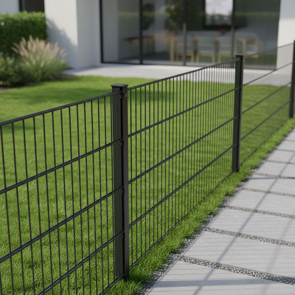 Zaunpfosten mit Abdeckleiste zum Einbetonieren