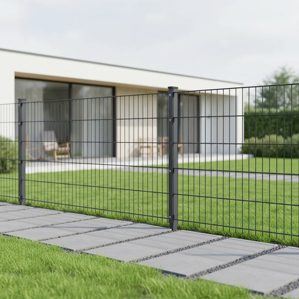 Doppelstabmattenzaun 6/5/6 RAL 6005