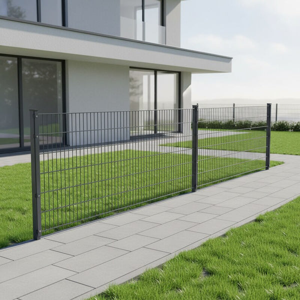 Doppelstabmattenzaun 8/6/8 RAL 6005