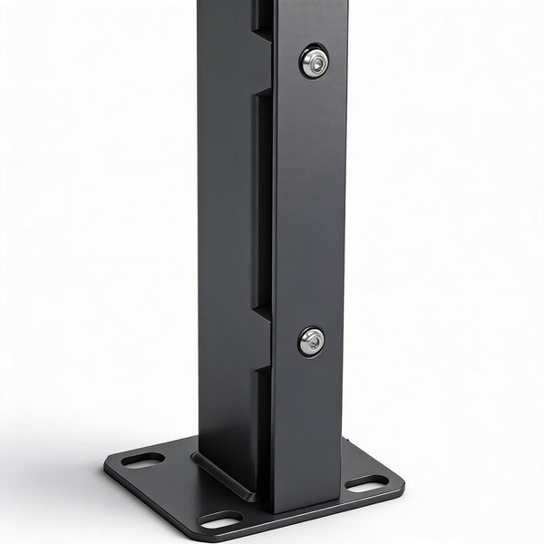 Zaunpfosten mit Fußplatte & Abdeckleiste zum Aufdübeln