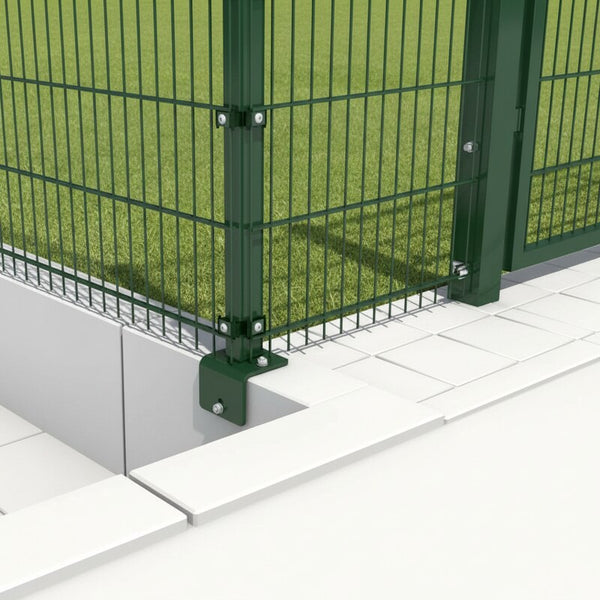 Eckpfosten mit Winkel-Fußplatte & Abdeckleiste zum Aufdübeln für L-Steine